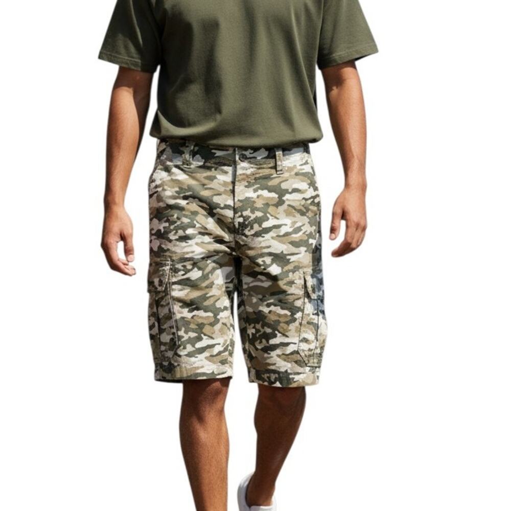 Route 66 Men's Camo Cargo Shorts, Size 38, New with Tags